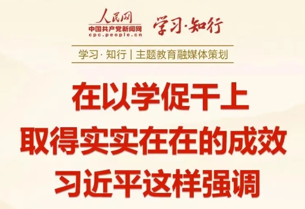 【主题教育学习时】在以学促干上取得实实在在的成效 *这样强调